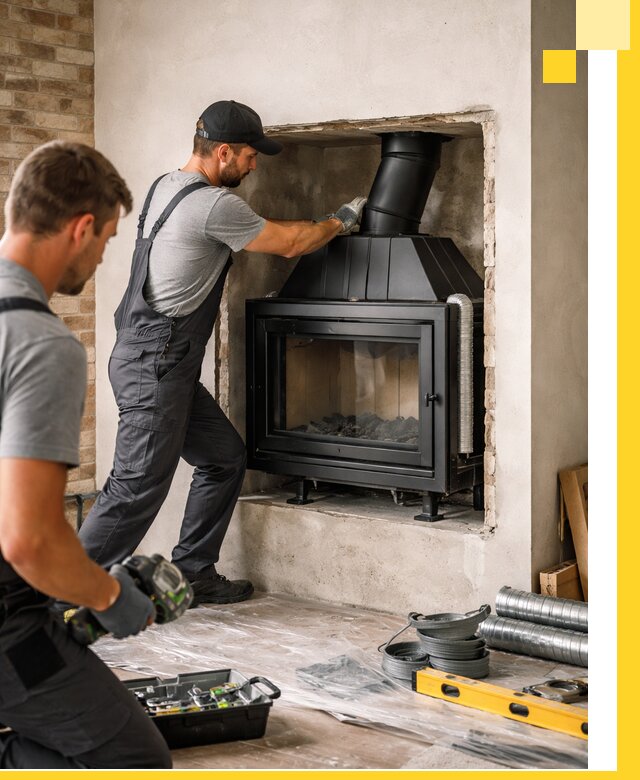 Установка каминных топок в Ульяновске: монтаж, подключение