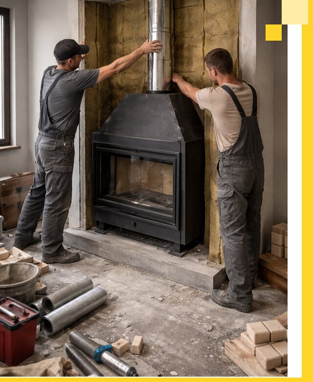 Изготовление и монтаж закрытых каминов в Ульяновске под ключ