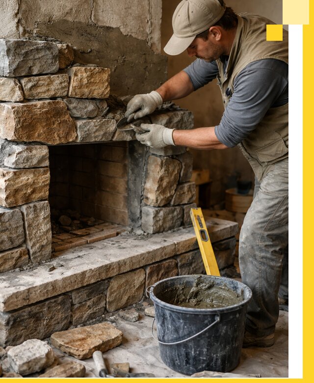 Изготовление и установка каменных каминов под ключ в Ульяновске