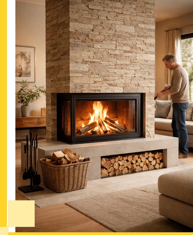 Дровяной камин под ключ в Ульяновске от 205700 р. | ЭриданУлн