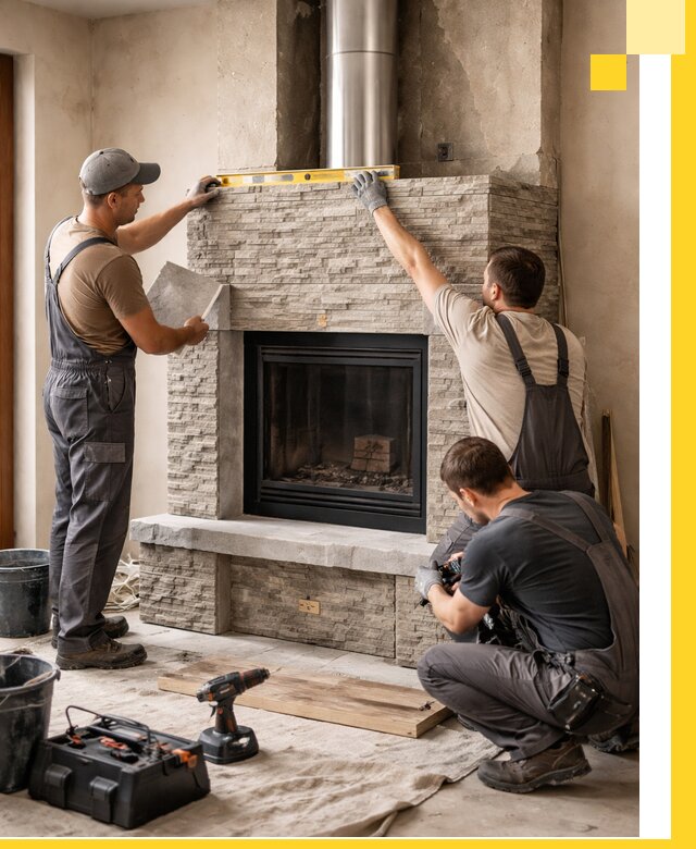 Профессиональный монтаж каминов под ключ в Ульяновске для дома