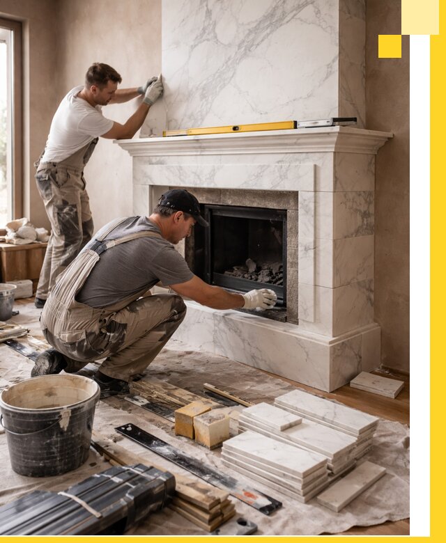 Отделка каминов в Ульяновске качественные облицовочные работы