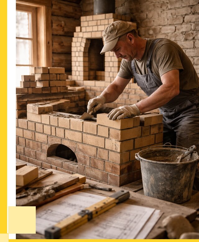 Кладка печей из кирпича в Ульяновске цены от 30855 р. - ЭриданУлн