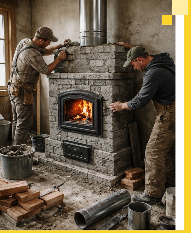 Производство, поставка и монтаж дровяных печей в Ульяновске