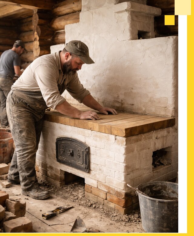 Проектирование и установка русской печи с лежанкой в Ульяновске