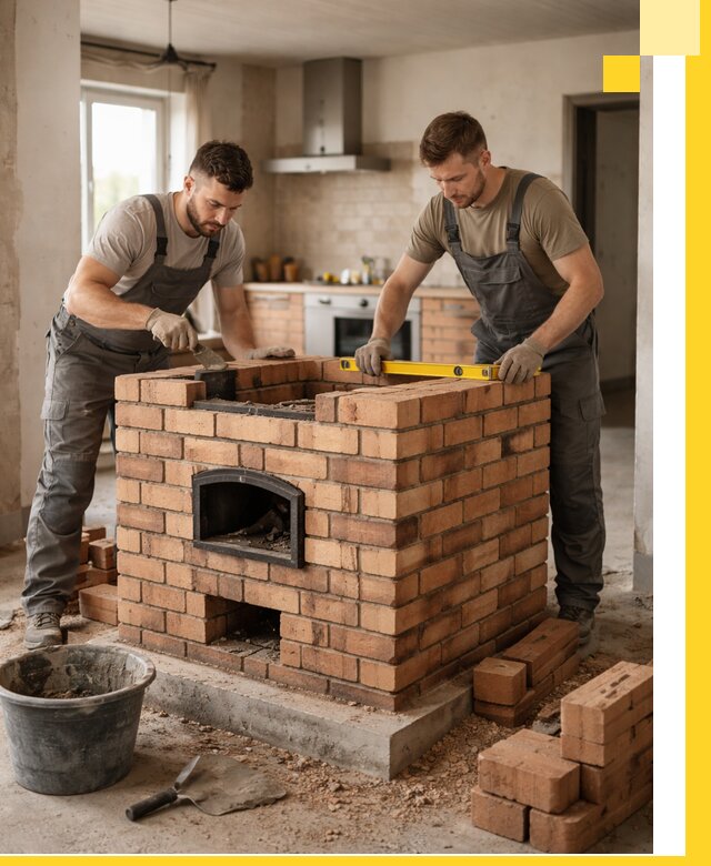 Установка и монтаж печей в частном доме в Ульяновске под ключ