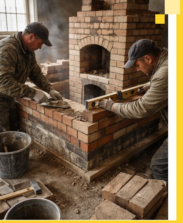 Изготовление и монтаж печей и каминов из кирпича в Ульяновске