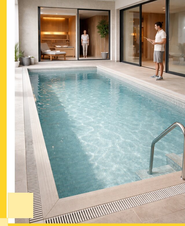 Отделка бассейна пленкой ПВХ в Ульяновске от 3600 р. - ЭриданУлн