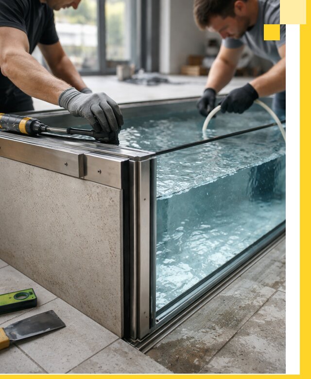 Проектирование и монтаж стеклянных бассейнов в Ульяновске