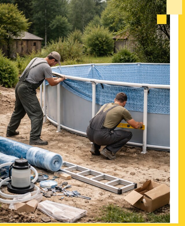 Установка и монтаж каркасных бассейнов в Ульяновске под ключ