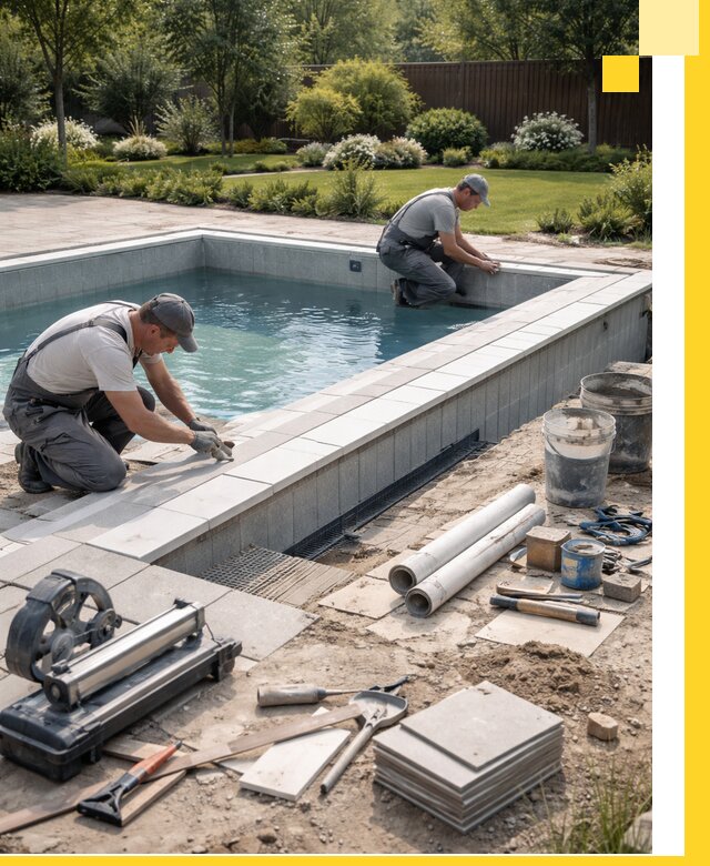 Строительство открытых бассейнов под ключ в Ульяновске профессионально