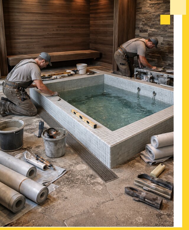 Установка и строительство бассейнов для сауны в Ульяновске