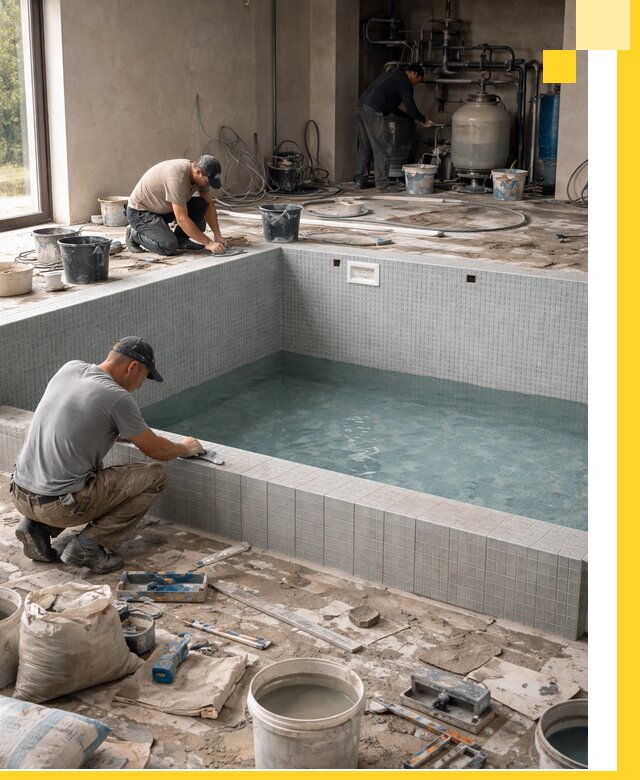 Строительство и монтаж бассейнов в помещении в Ульяновске