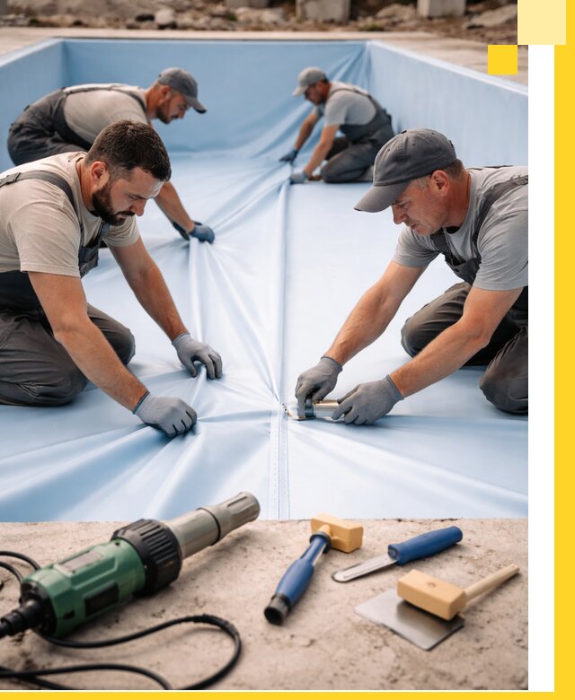 ПВХ пленка для бассейнов с монтажом и гарантией в Ульяновске