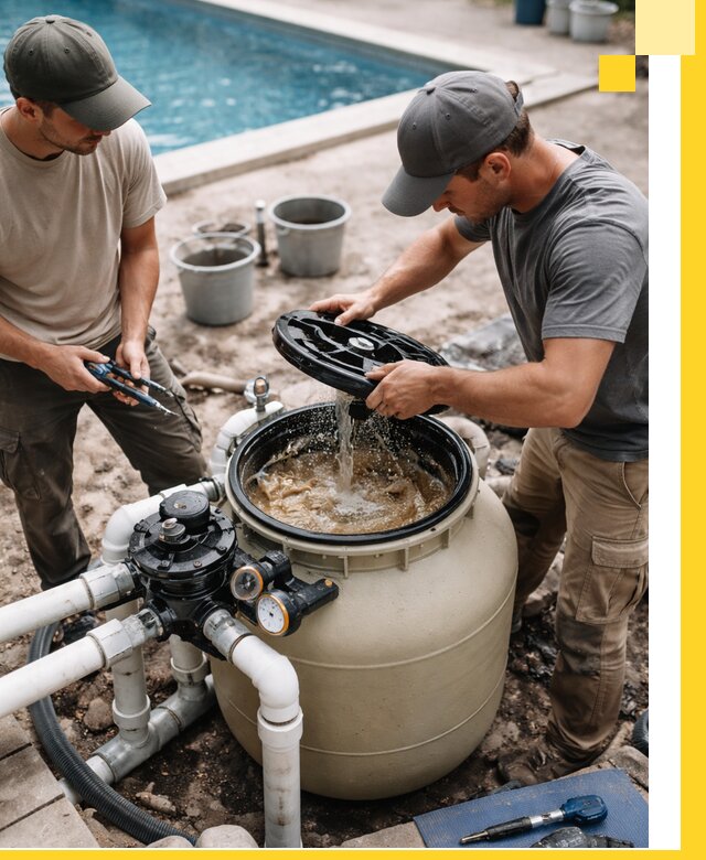 Установка и обслуживание песочных фильтров для бассейнов в Ульяновске