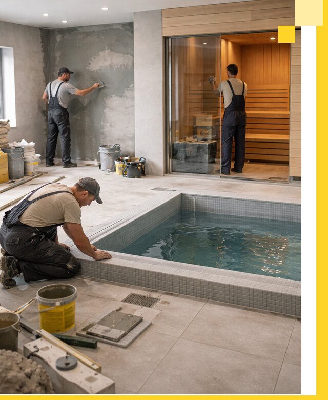 Проектирование и строительство сауны с бассейном в Ульяновске