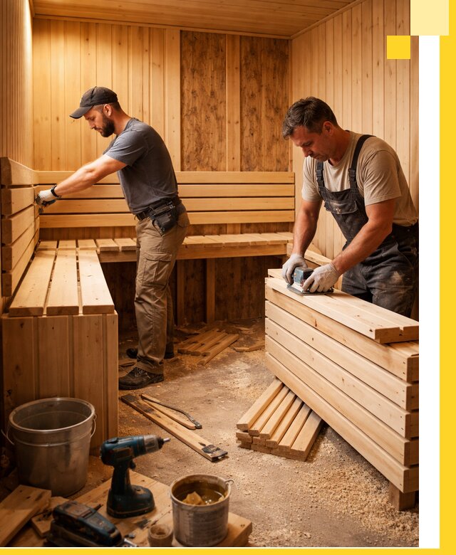 Профессиональный комплексный ремонт саун под ключ в Ульяновске