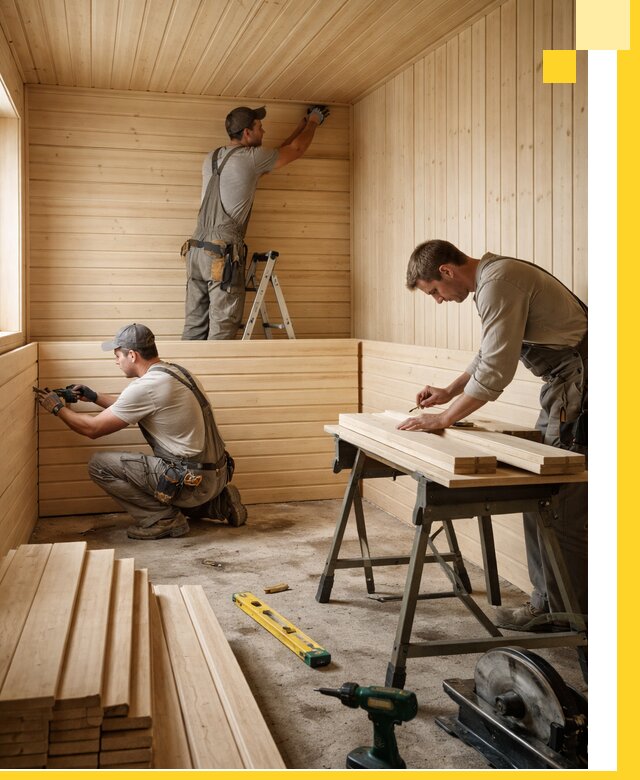 Обшивка саун в Ульяновске из натуральной древесины под ключ