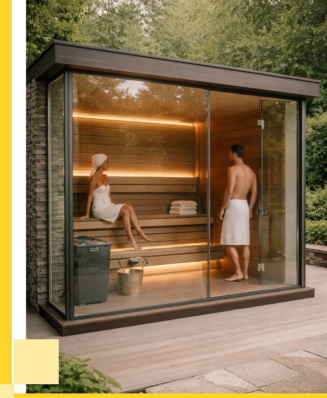 Сауна стеклянная и двери для сауны в Ульяновске от 257125 р. | ЭриданУлн