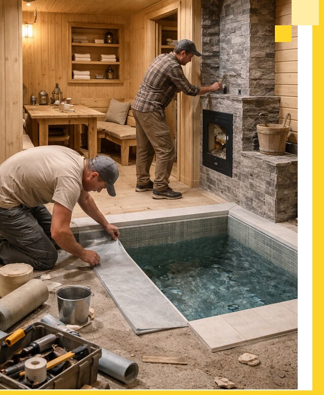 Строительство бань с комнатой отдыха под ключ в Ульяновске