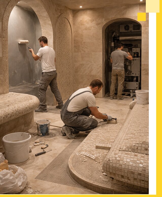 Строительство бани с хамамом и бассейном под ключ в Ульяновске