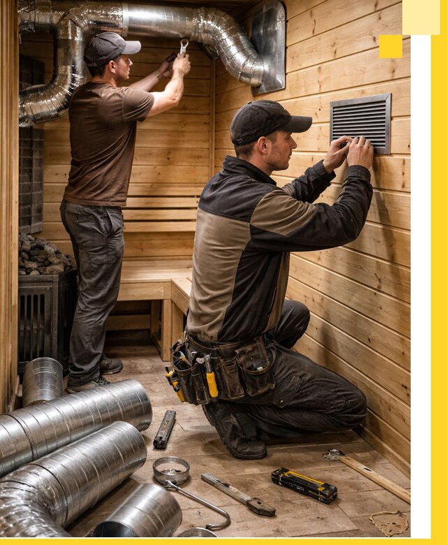 Проектирование и монтаж вентиляции бани в Ульяновске под ключ