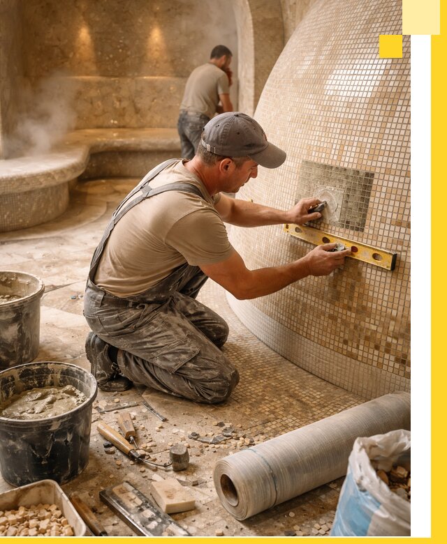 Хамам под ключ в Ульяновске: проектирование, строительство, отделка